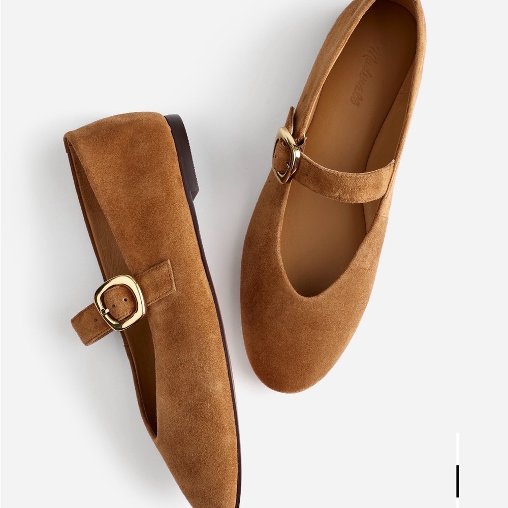 New Madewell The Remy Mary Jane Flat | Size 7 | Dried Acorn